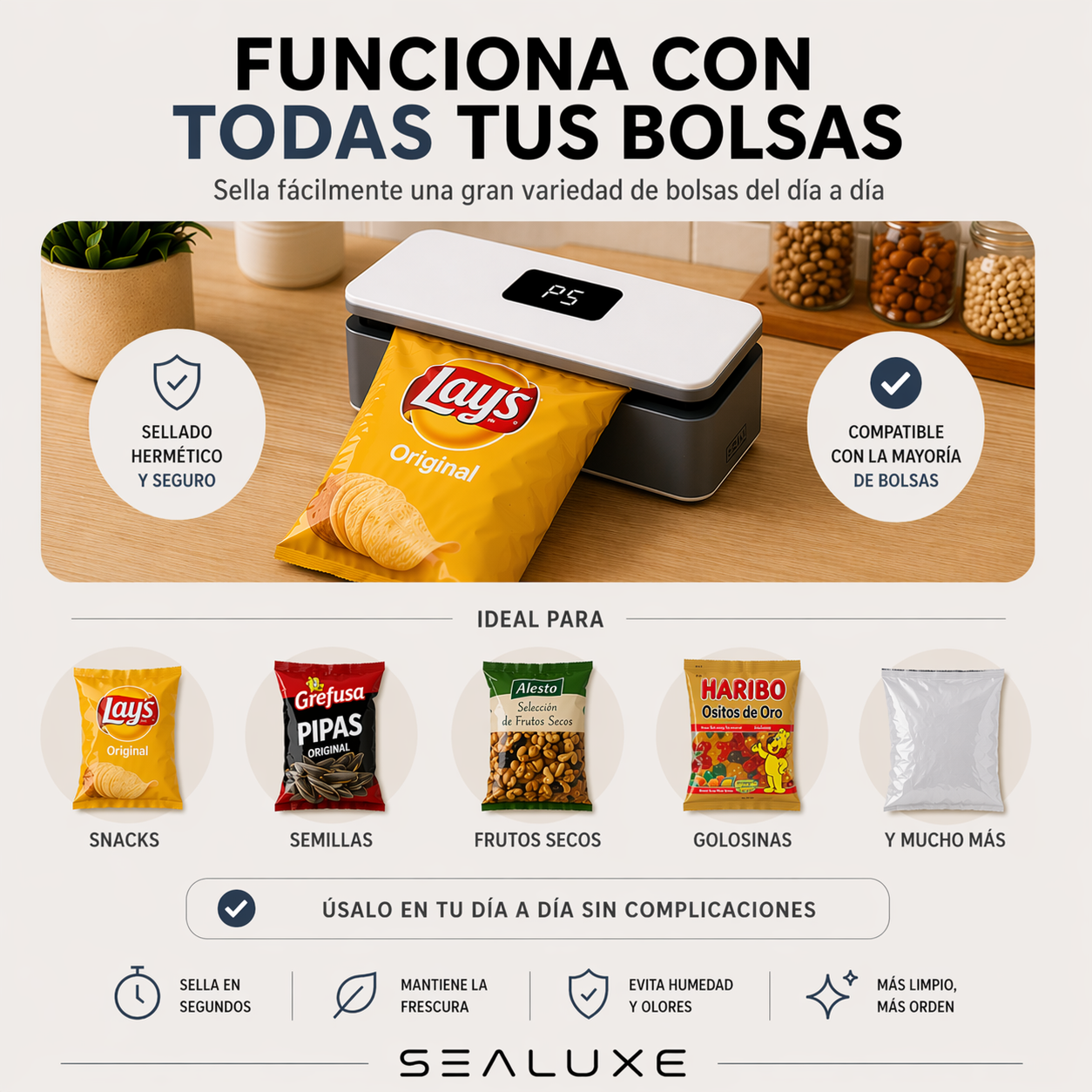 SEALUXE: Selladora de bolsas