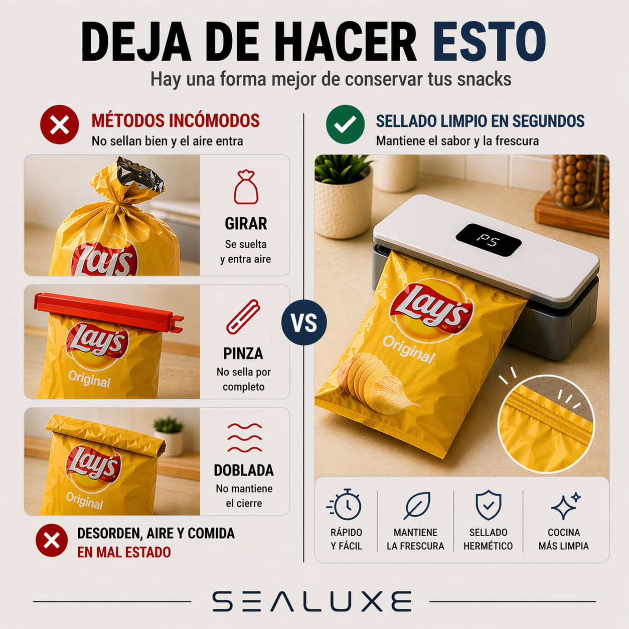 SEALUXE: Selladora de bolsas